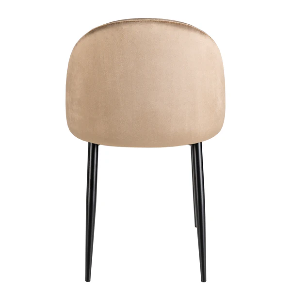 Polsterstuhl Jacklin IV (2er-Set) - Samt / Eisen - Beige - Image 6