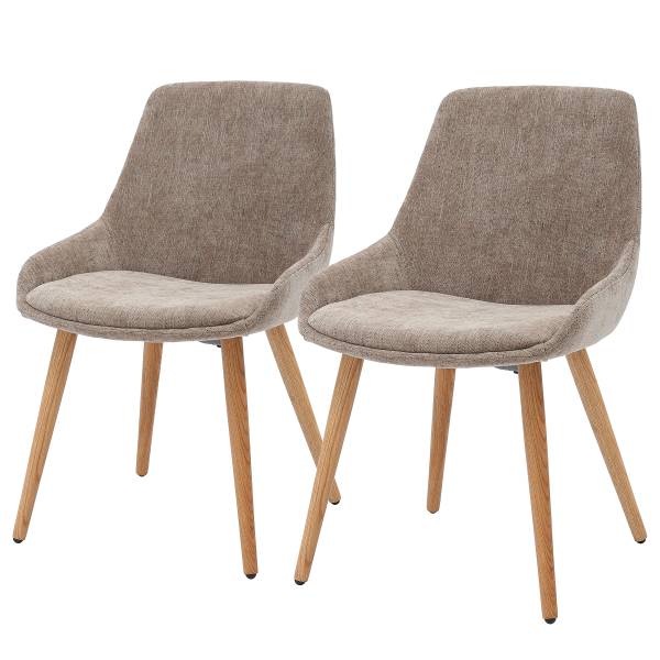 Polsterstuhl LAKINS 2er-Set - Taupe