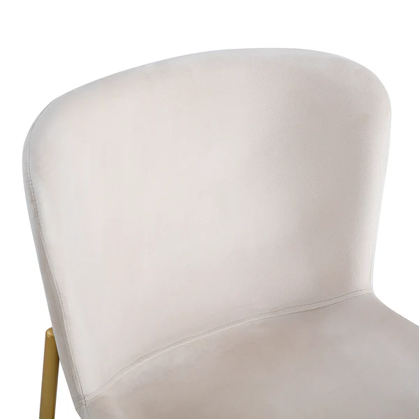 Polsterstuhl MOUZON 2er-Set - Samt Walli: Creme - Gold - Image 12