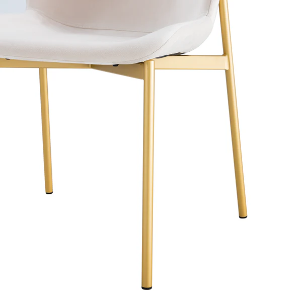 Polsterstuhl MOUZON 2er-Set - Samt Walli: Creme - Gold - Image 14