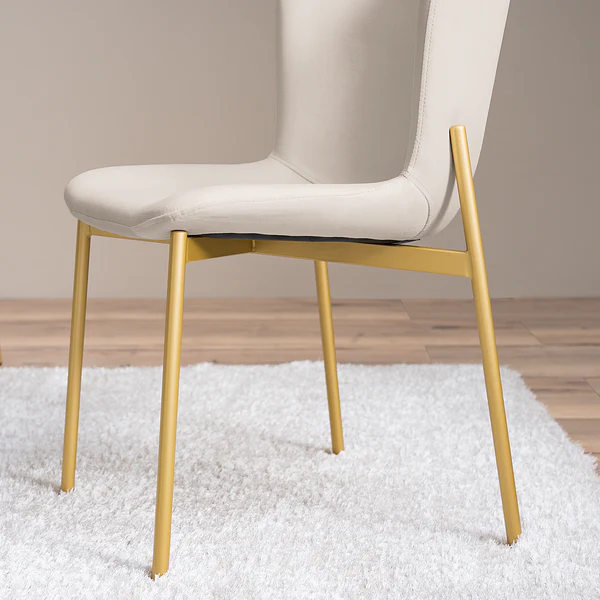 Polsterstuhl MOUZON 2er-Set - Samt Walli: Creme - Gold - Image 18