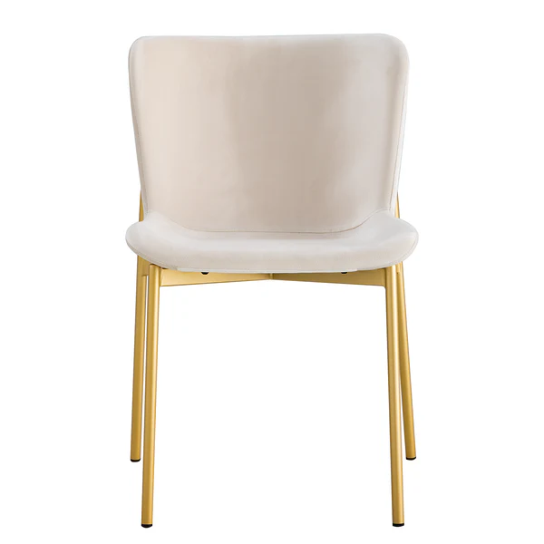 Polsterstuhl MOUZON 2er-Set - Samt Walli: Creme - Gold - Image 6