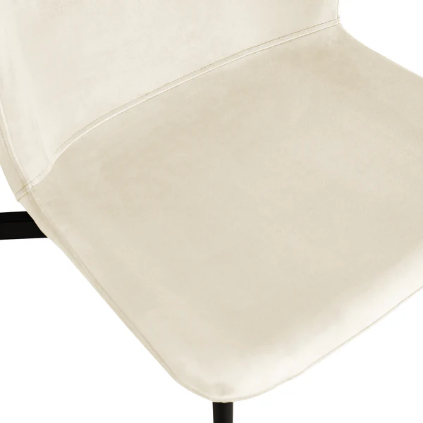 Polsterstuhl MOUZON 2er-Set - Samt Walli: Creme - Schwarz - Image 11