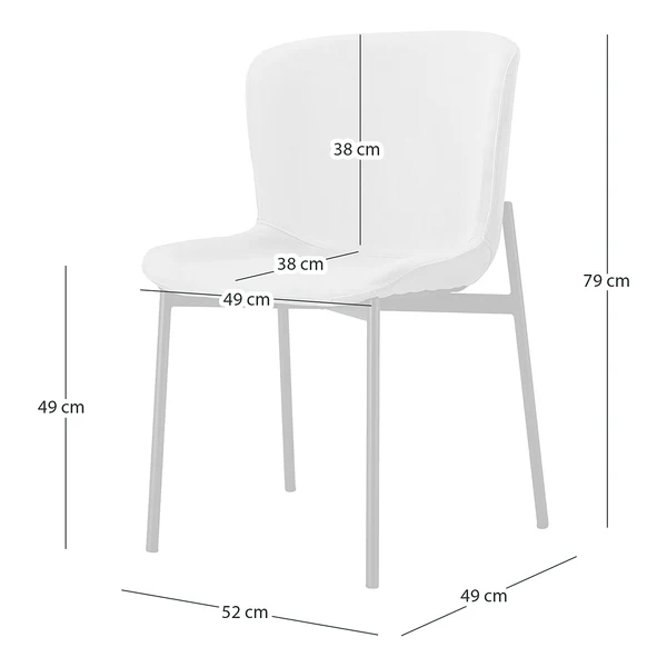 Polsterstuhl MOUZON 2er-Set - Samt Walli: Hellgrau - Schwarz - Image 17