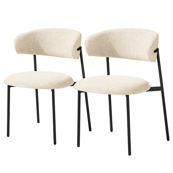 Polsterstuhl Podington 2er-Set - Creme