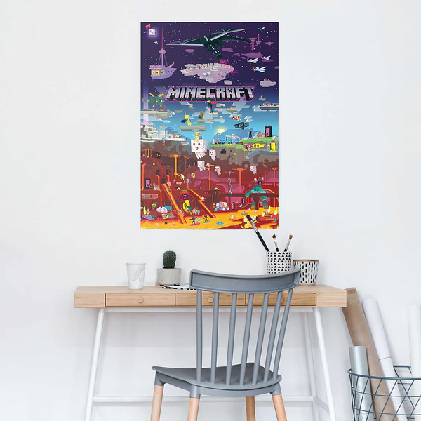 Poster Minecraft World Beyond - Papier - Mehrfarbig - 61 x 91,5 cm - Image 2