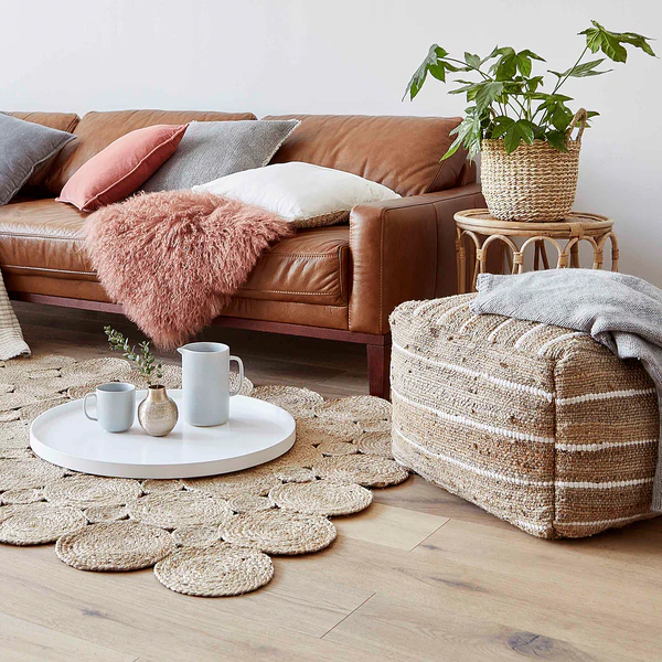Pouf ALL NATURE - Hanf / Baumwolle - Natur - Image 4