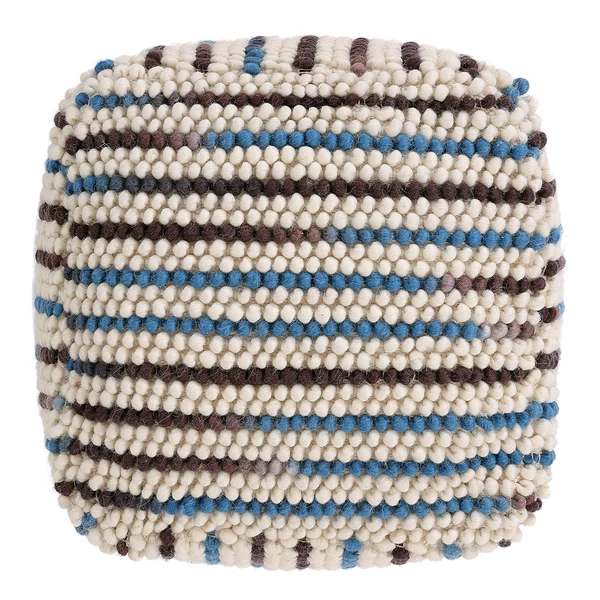 Pouf Robin - Wolle / Baumwolle - Mehrfarbig - Image 2