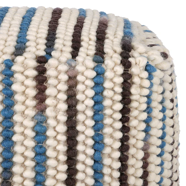 Pouf Robin - Wolle / Baumwolle - Mehrfarbig - Image 3