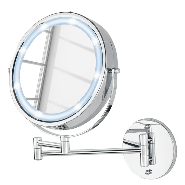 Power-Loc beleuchteter Spiegel Lumi - Silber - Stahl - Spiegelglas - 26 x 32 x 13 cm