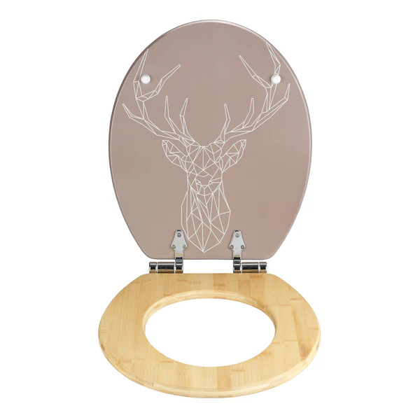 Premium WC-Sitz Stag - MDF (Mitteldichte Holzfaserplatte) - Braun - Image 2