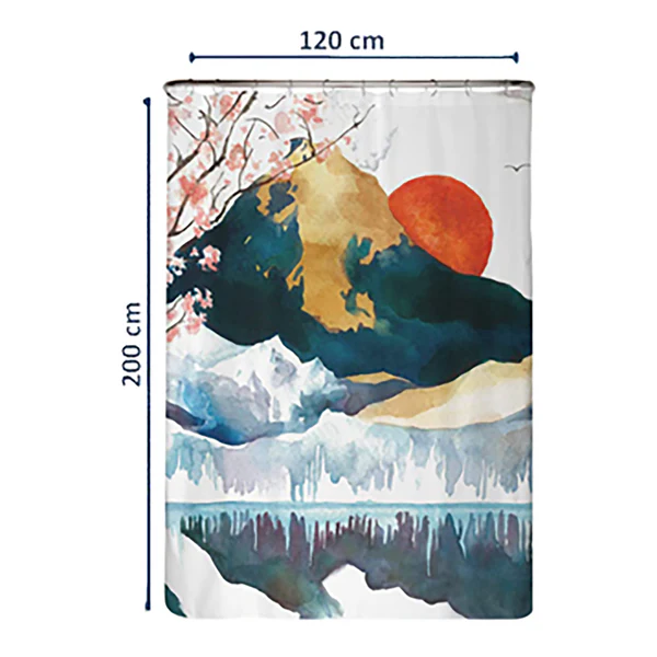 Recycling-Duschvorhang Japan - Polyester - Mehrfarbig - 120 x 200 cm - Image 2