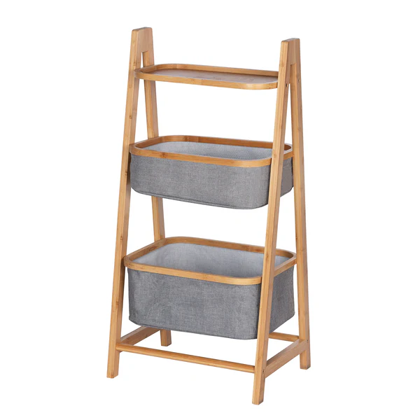 Regal Bahari II - Bambus massiv / Webstoff