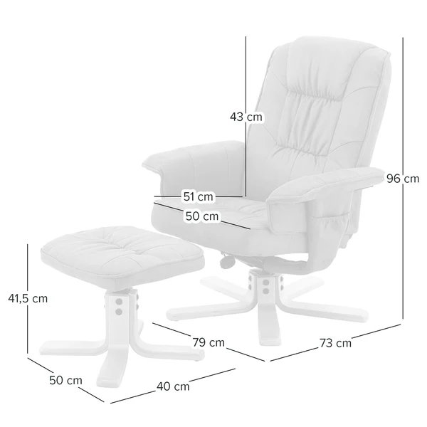 Relaxsessel Canillo mit Hocker - Antiklederlook - Nougat - Image 12