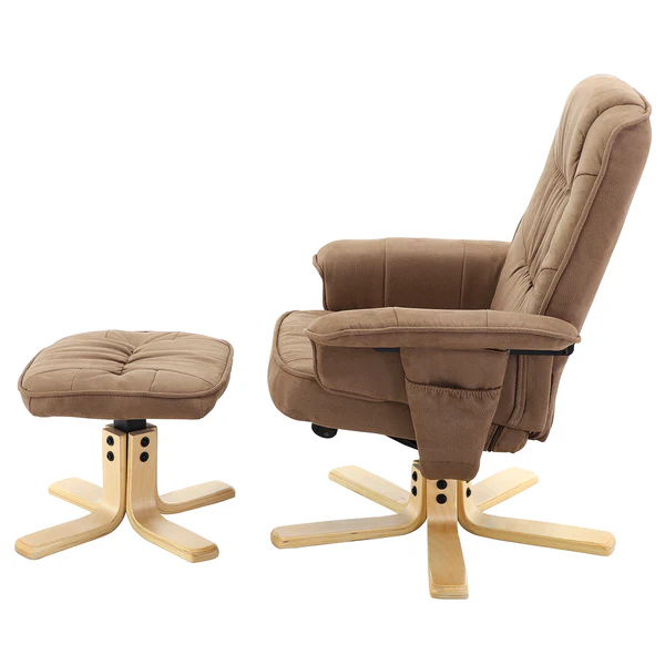 Relaxsessel Canillo mit Hocker - Antiklederlook - Nougat - Image 4