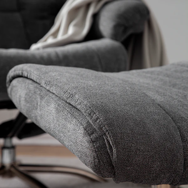 Relaxsessel La Para mit Hocker - Microfaser - Grau - Image 19