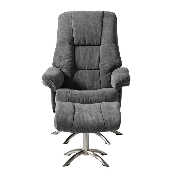 Relaxsessel La Para mit Hocker - Microfaser - Grau - Image 6