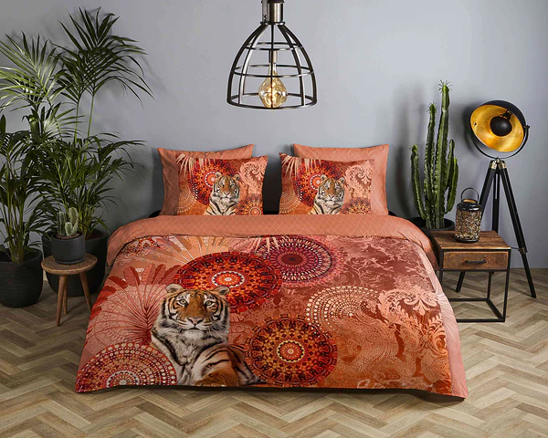 Renforce Bettwäsche Anakin - Baumwolle/Satin - Terrakotta - 200 x 200 cm + 2 Kissen 70 x 60 cm - Image 2