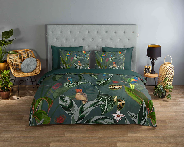 Renforce Bettwäsche Charlotte - Baumwolle - Grün - 200 x 200 cm + 2 Kissen 70 x 60 cm - Image 2