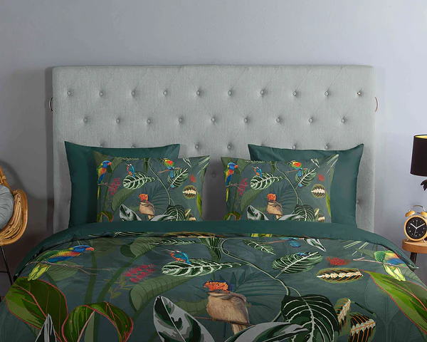 Renforce Bettwäsche Charlotte - Baumwolle - Grün - 200 x 200 cm + 2 Kissen 70 x 60 cm - Image 3