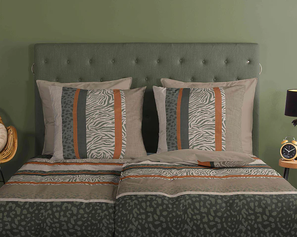 Renforce Bettwäsche Chimene - Baumwolle - Beige / Braun / Grau - 135 x 200 cm + Kissen 80 x 80 cm - Image 3