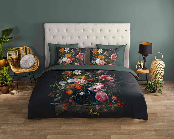Renforce Bettwäsche Deja - Baumwolle - Schwarz / Grün - 240 x 200/220 cm + 2 Kissen 70 x 40 cm - Image 2