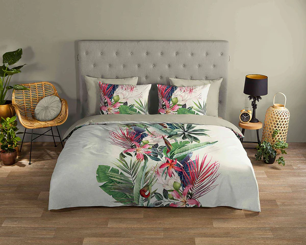Renforce Bettwäsche Itanya - Baumwolle - Multicolor / Grün - 140 x 200/220 cm + Kissen 70 x 60 cm - Image 2