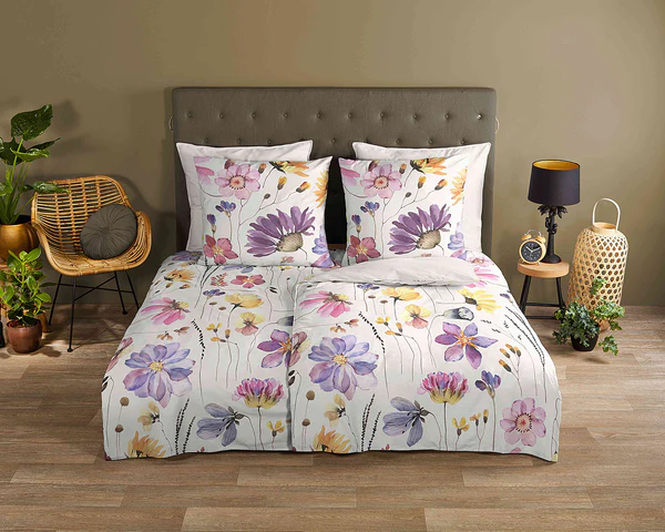 Renforce Bettwäsche Kate - Baumwolle - Multicolor / Beige - 200 x 200 cm + 2 Kissen 80 x 80 cm - Image 2