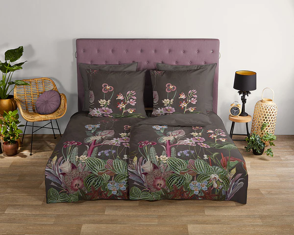 Renforce-Bettwäsche Phoebe - Baumwolle - Braun - 135 x 200 cm + Kissen 80 x 80 cm - Image 2