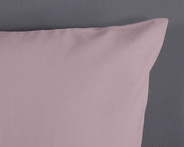 Renforce Bettwäsche Uni - Baumwolle - Pink - 135 x 200 cm + Kissen 80 x 80 cm - Image 4
