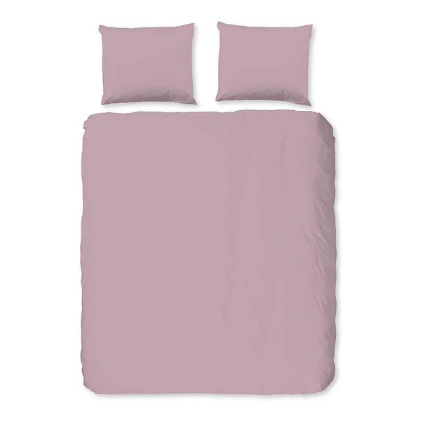 Renforce Bettwäsche Uni - Baumwolle - Pink - 140 x 200/220 cm + Kissen 70 x 60 cm
