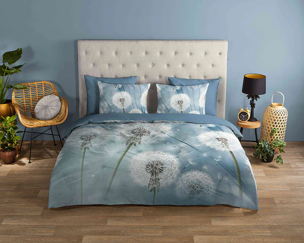 Renforce Bettwäsche Wishfull - Baumwolle - Blau - 240 x 200/220 cm + 2 Kissen 70 x 40 cm - Image 2