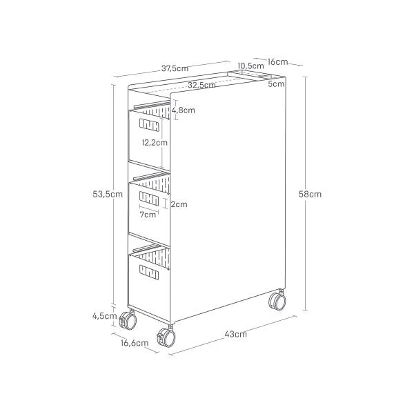 Rollbarer Unterschrank Tower - Matt Schwarz - Image 10
