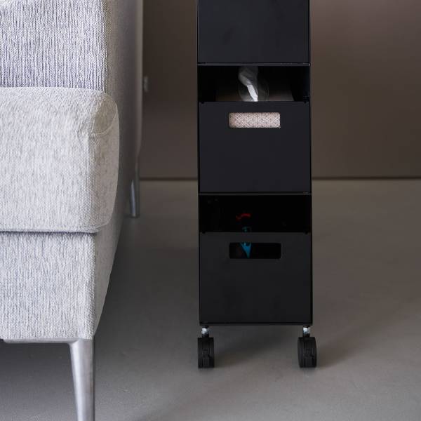 Rollbarer Unterschrank Tower - Matt Schwarz - Image 7