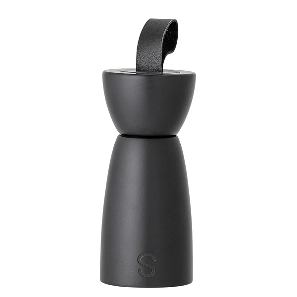 Salz- & Pfeffermühle Hanif 2-teilig - Massivholz Gummibaum - Schwarz - Image 4