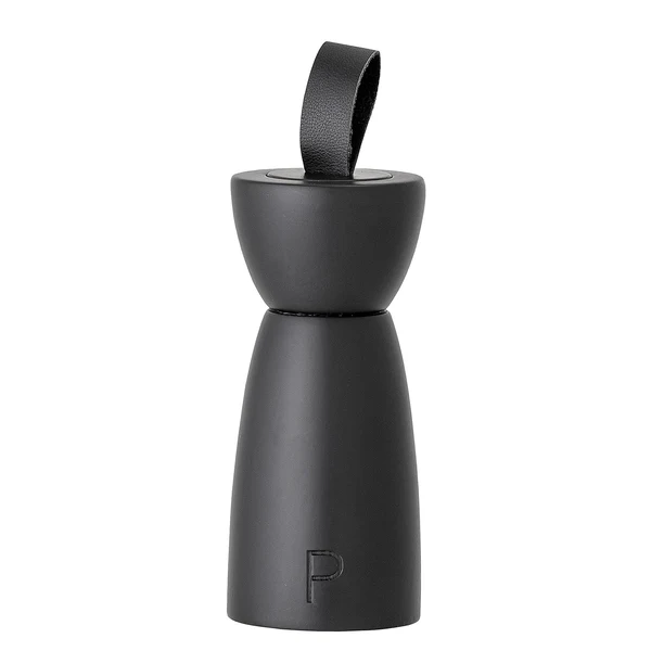 Salz- & Pfeffermühle Hanif 2-teilig - Massivholz Gummibaum - Schwarz - Image 5