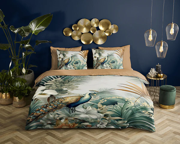Satin Bettwäsche Dana - Satin - Gold - 140 x 200/220 cm + Kissen 70 x 60 cm - Image 2