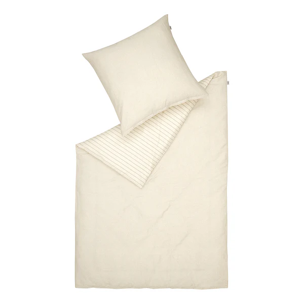 Satin Bettwäsche Heritage - Satin - Hellgrau - 135 x 200 cm + Kissen 80 x 80 cm