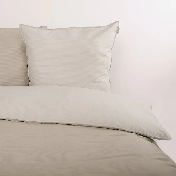 Satin-Bettwäsche Tom Tailor - Baumwolle - Beige - 200 x 220 cm + 2 Kissen 80 x 80 cm - Image 3