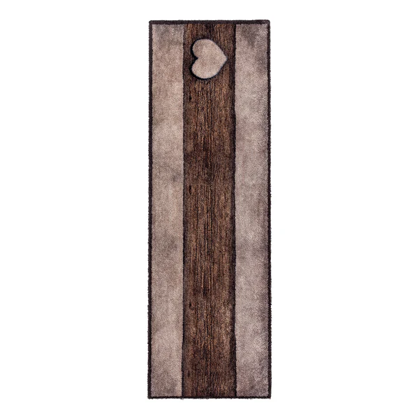 Sauberlaufmatte Pure&Soft Holz Herz - Kunstfaser - Sand