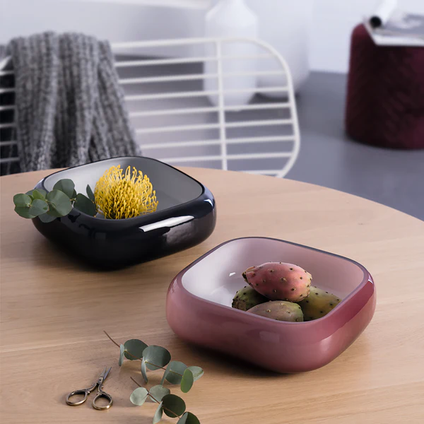 Schale Milano - Farbglas - Grau - Grau - Image 2