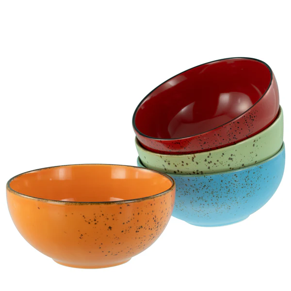 Schalen Nature Mediterran 4-teilig Typ A - Multicolor - Porzellan - 24 x 24 x 24 cm