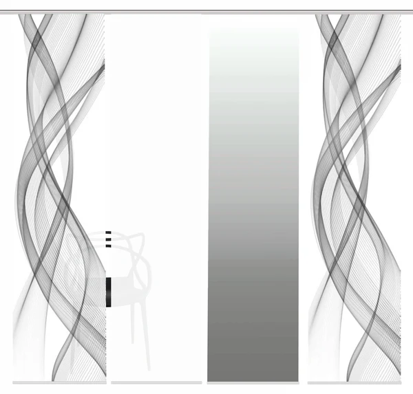 Schiebevorhang Ferrola - Polyester - Grau - 60 x 245 cm - 4er Set - Image 2