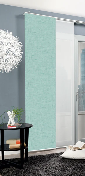 Schiebevorhang Pive - Webstoff - Mint - 60 x 245 cm - 1er Set - Image 2
