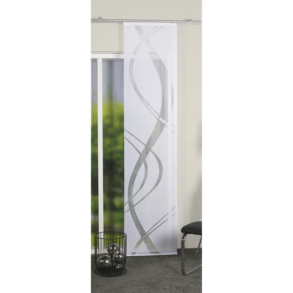 Schiebevorhang Tibaso II - Polyester - Weiß - 57 x 145 cm