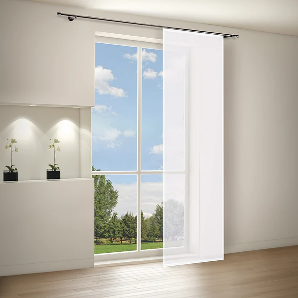 Schiebevorhang Yara - Polyester - Weiß - 60 x 245 cm - Image 2