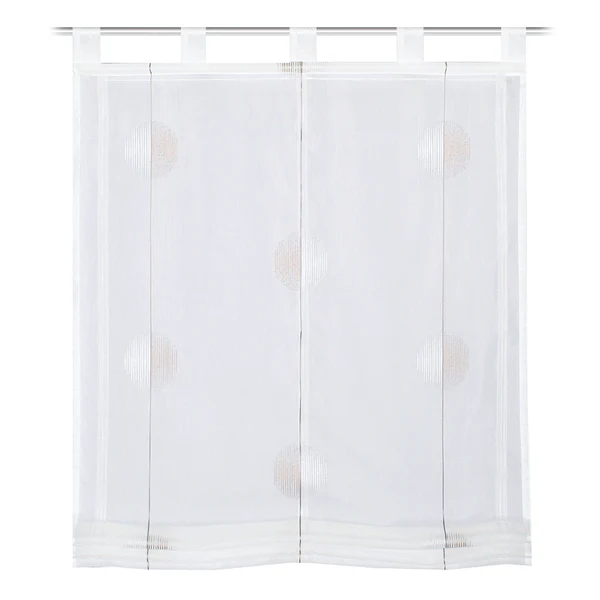 Schlaufenrollo Elisio - Webstoff - Steingrau - 100 x 140 cm