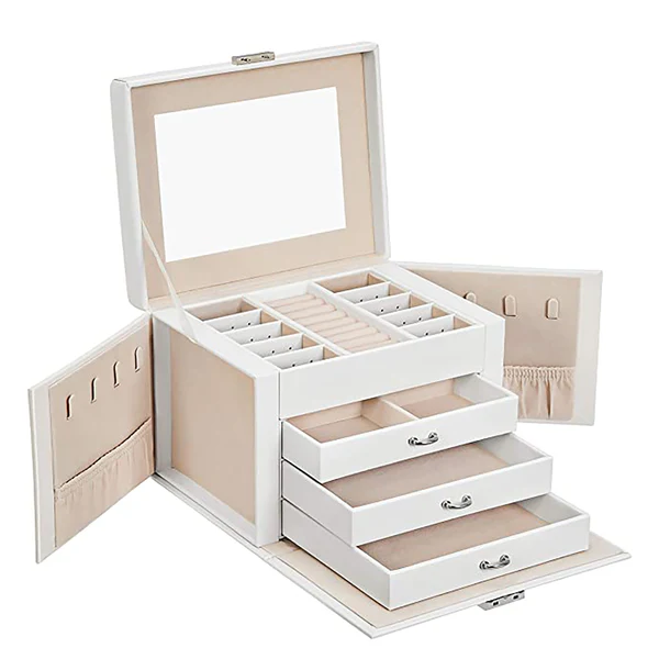 Schmuckbox La Chapelle IV - Kunstleder / Samt - Weiß / Beige - Image 6