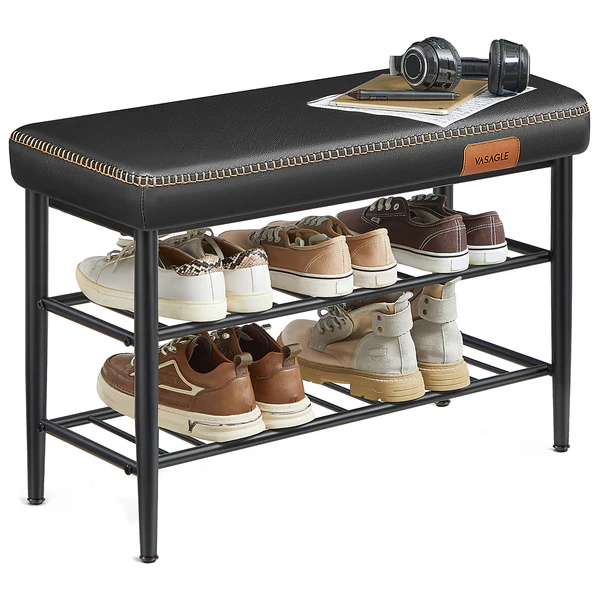 Schuhbank Rutuxo - Kunstleder / Metall - Schwarz - Image 4