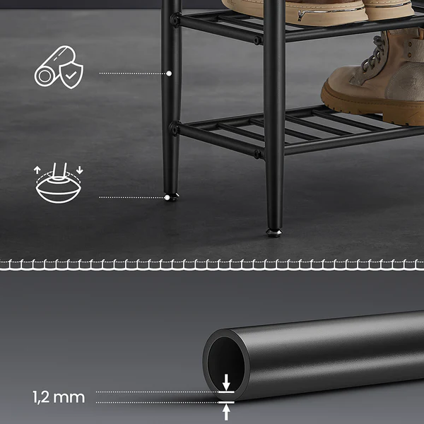 Schuhbank Rutuxo - Kunstleder / Metall - Schwarz - Image 6